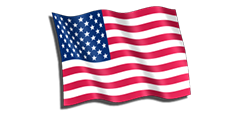 A flag of the united states waving in the wind.